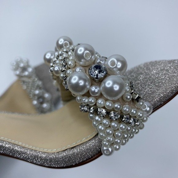 Betsey Johnson Women's Milo Embellished Kitten Heels Sandals Womens Sz 6.5M - Picture 14 of 15